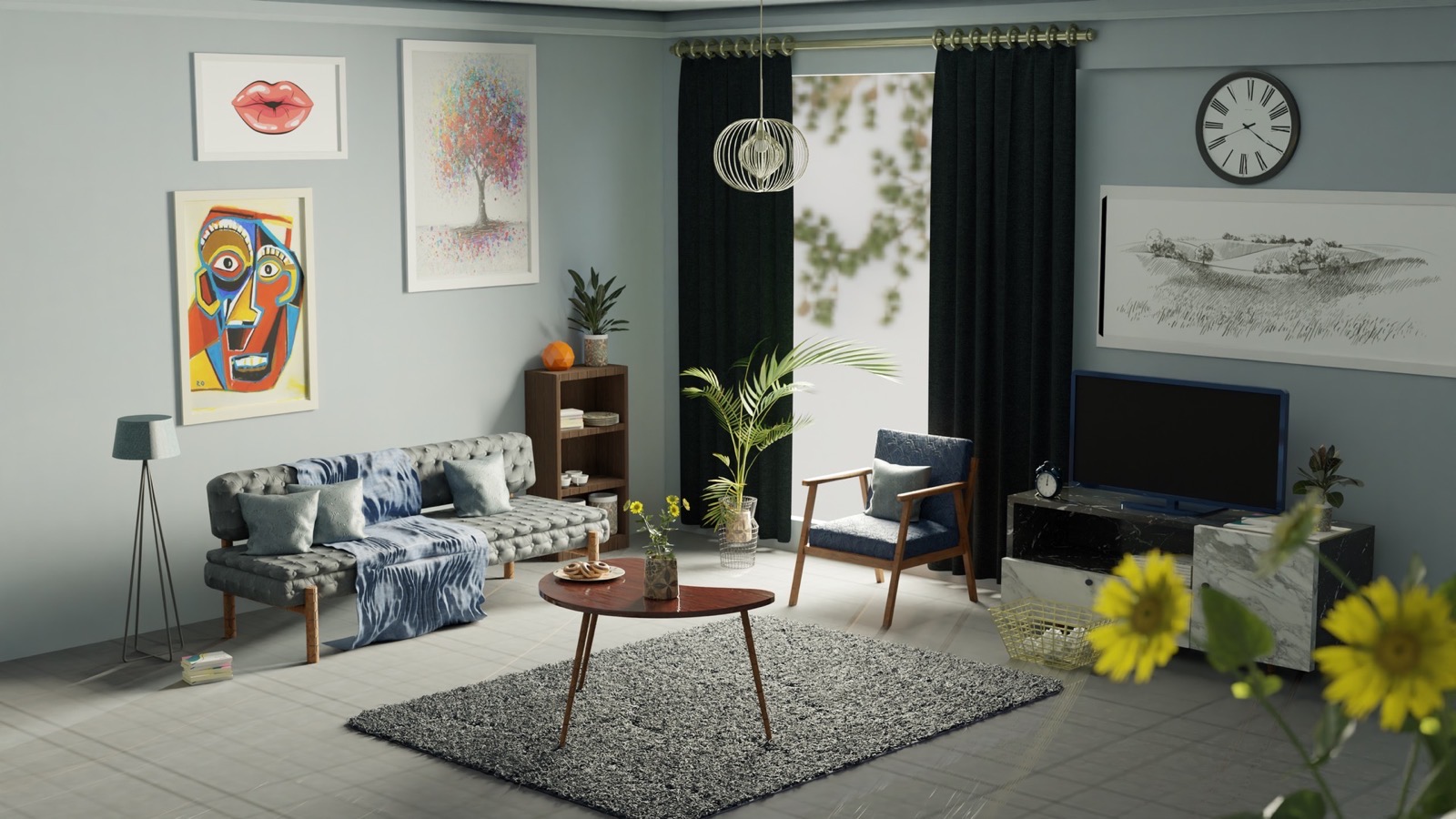 Premium interior design process and planning atmosphere